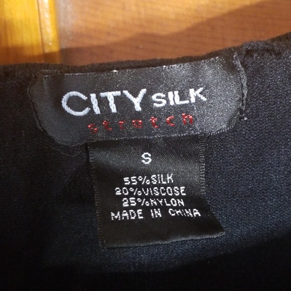 City Silk Black Cardigan Sweater - Small - Picture 2 of 4